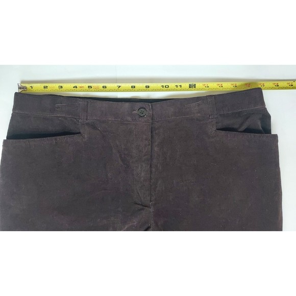NWOT Ladies Tribal Stretch-Extensible Brown Corduroy Straight Mid-Rise Pants 12P - Picture 6 of 10
